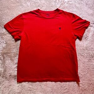 Men's Polo Ralph Lauren T-Shirt Red Short Sleeve 100% Cotton Large Tee Vintage